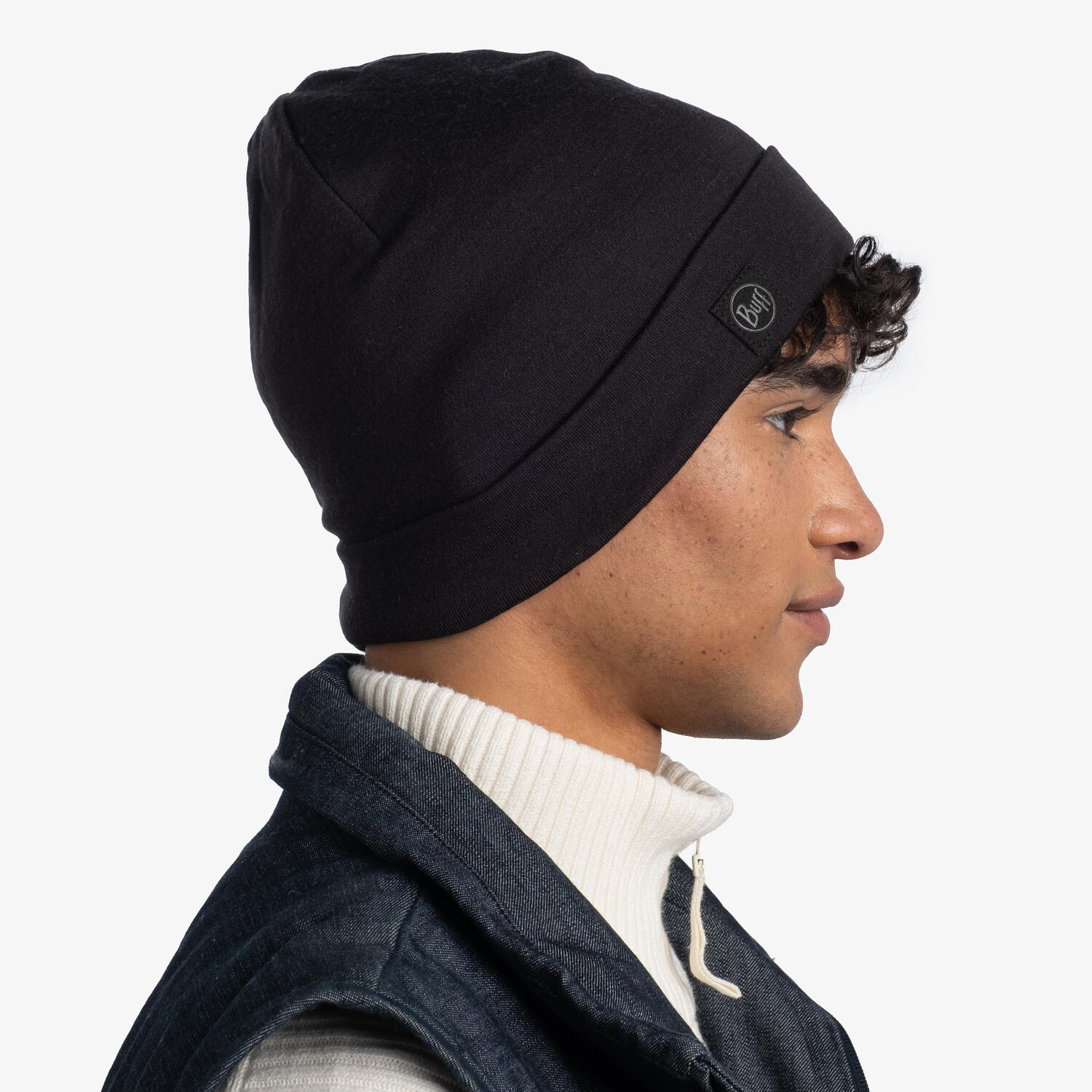Gorro Merino Heavyweight Unisex Buff Negro 5/7