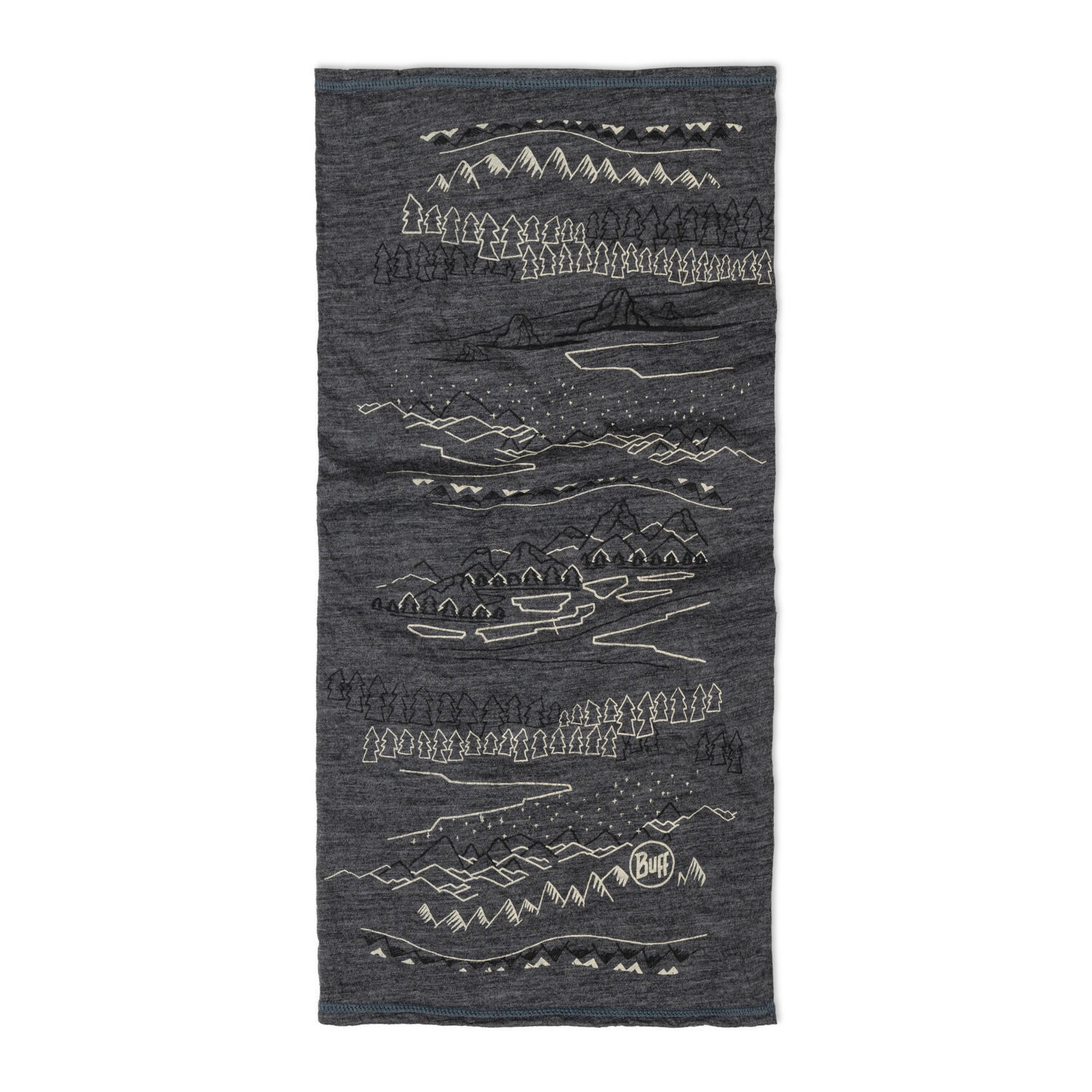 Tour de cou Merino Lightweight Unisex Buff Gris foncé TAILLE UNIQUE 2/7