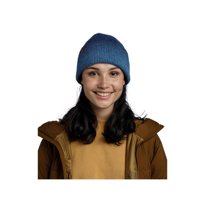 Căciulă din lână bleumarin cu degradé şi bentiţă, cu căptuşeală PrimaLoft®