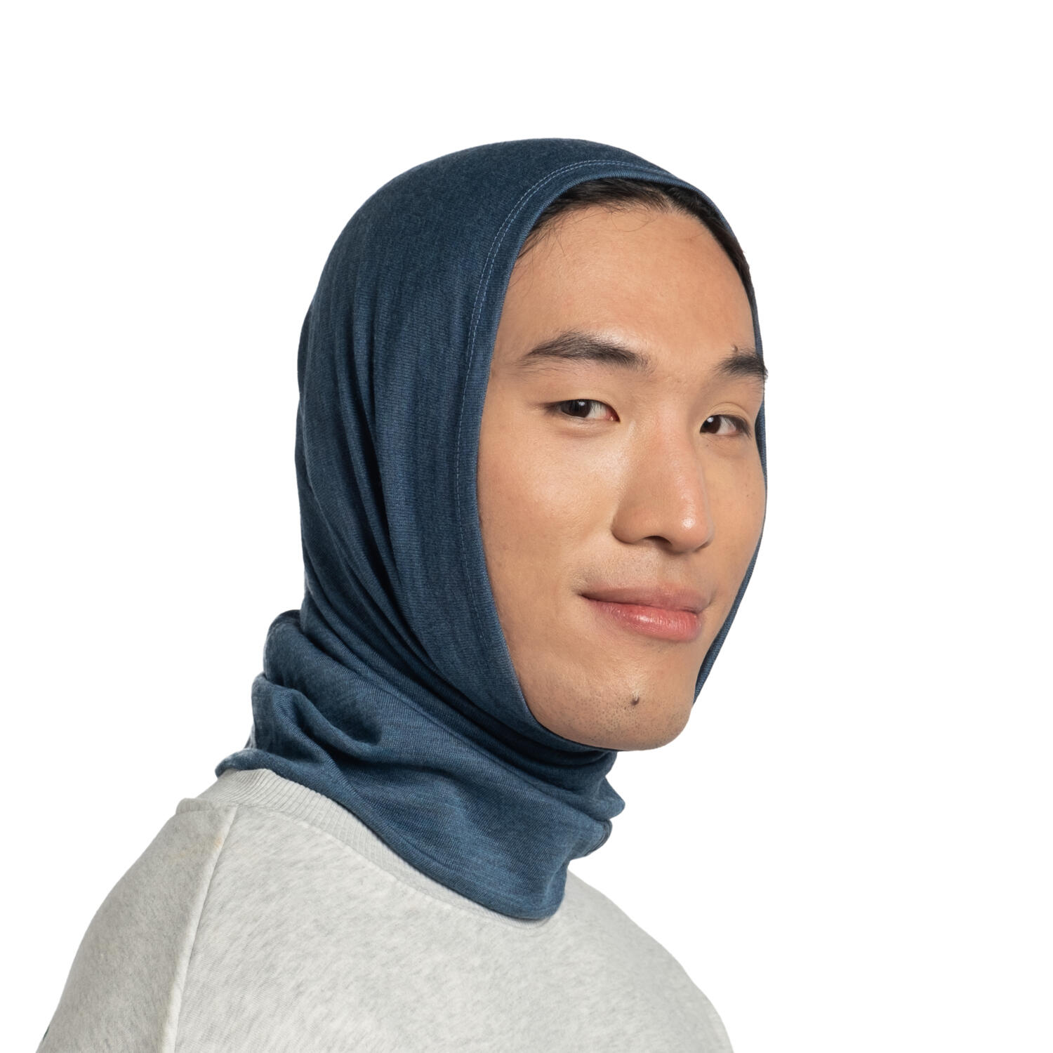 Braga de cuello Merino Midweight Unisex Buff Gris 2/7