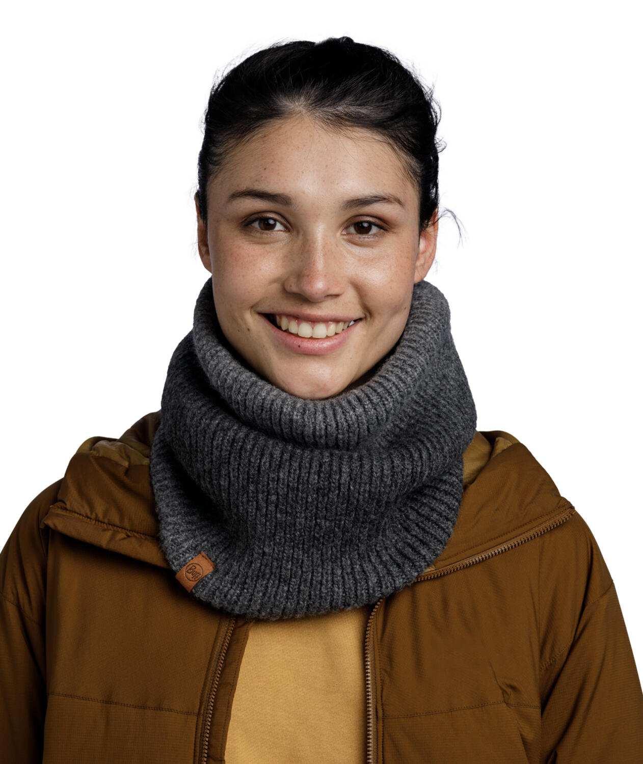 Komin na szyję Buff Knitted Fleece Neckwarmer Marin - graphite 4/7