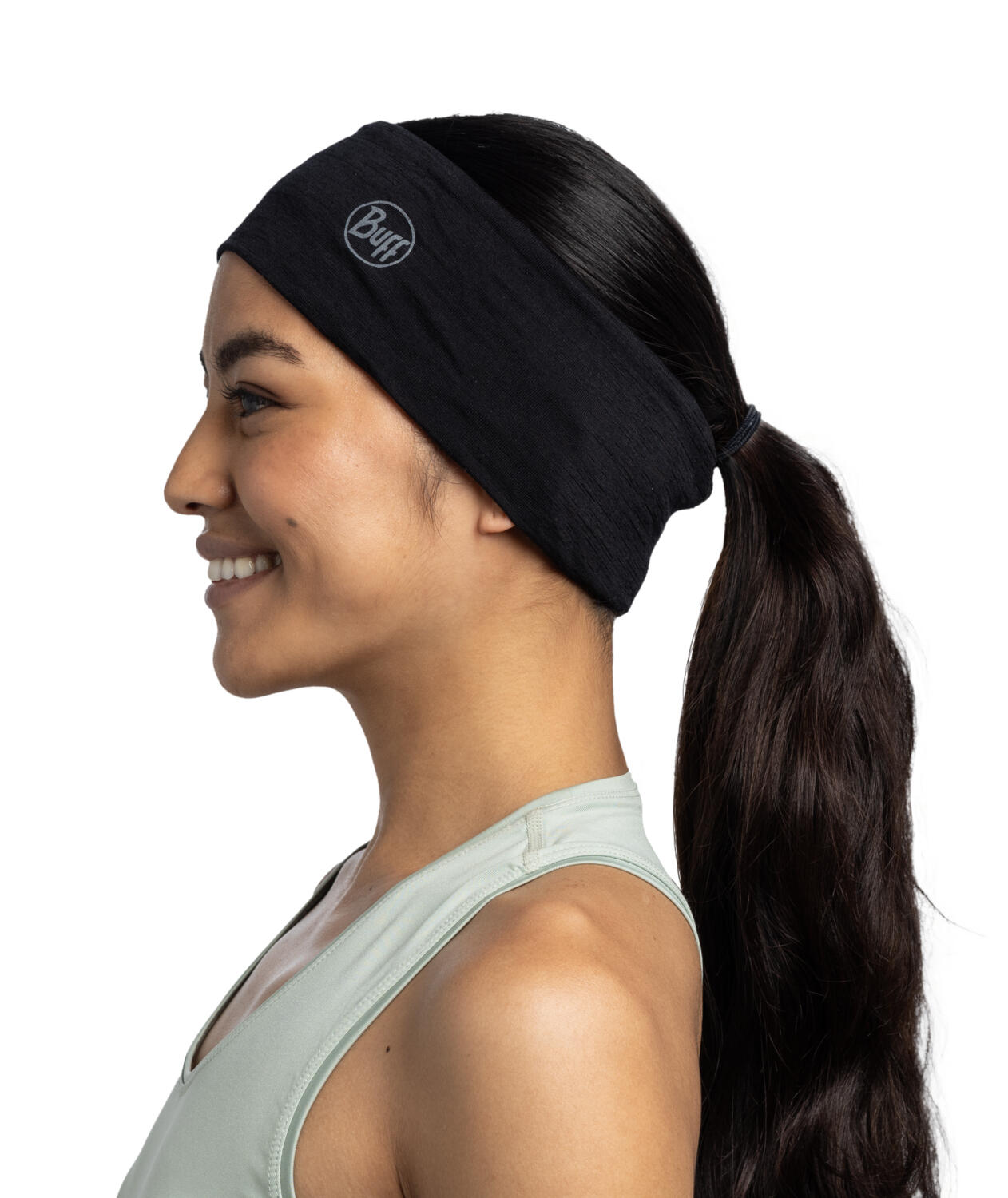 Fascia in lana Merino Buff LW Nero 2/6