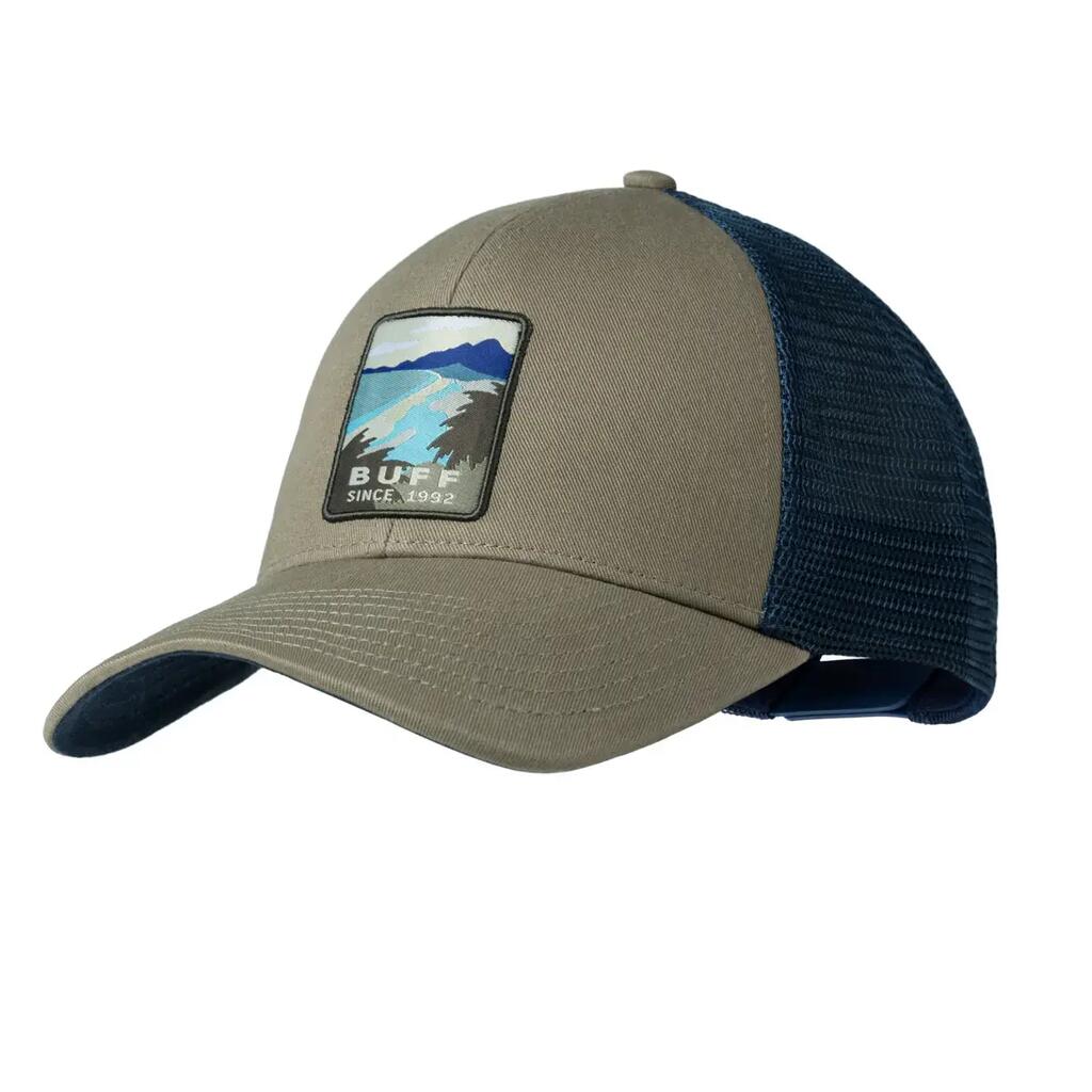 Buff Explore Trucker Cap Khaki Blue