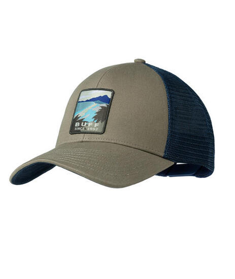 Buff Explore Trucker Cap Khaki Blue