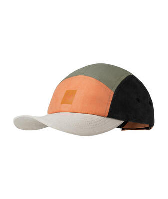 Kinder buff 5 panel go cap oranje khaki wit
