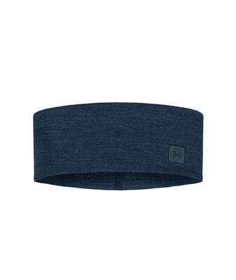 Dames buff merino brede hoofdband middernachtblauw