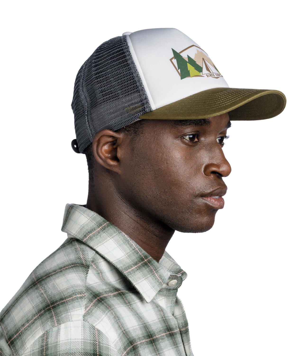 Casquette Buff Trucker Blanc/Vert 2/7