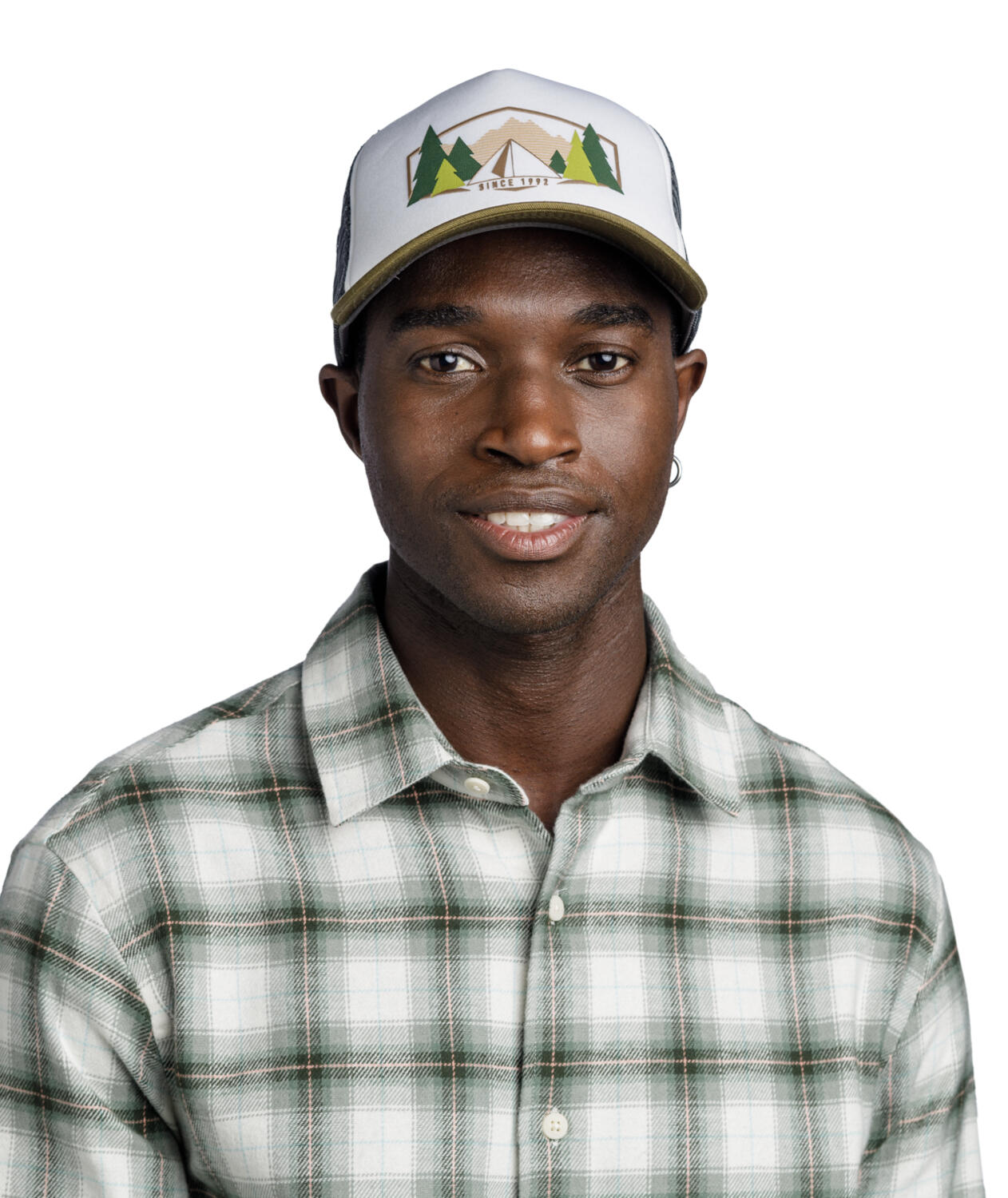 Casquette Buff Trucker Blanc/Vert 4/7