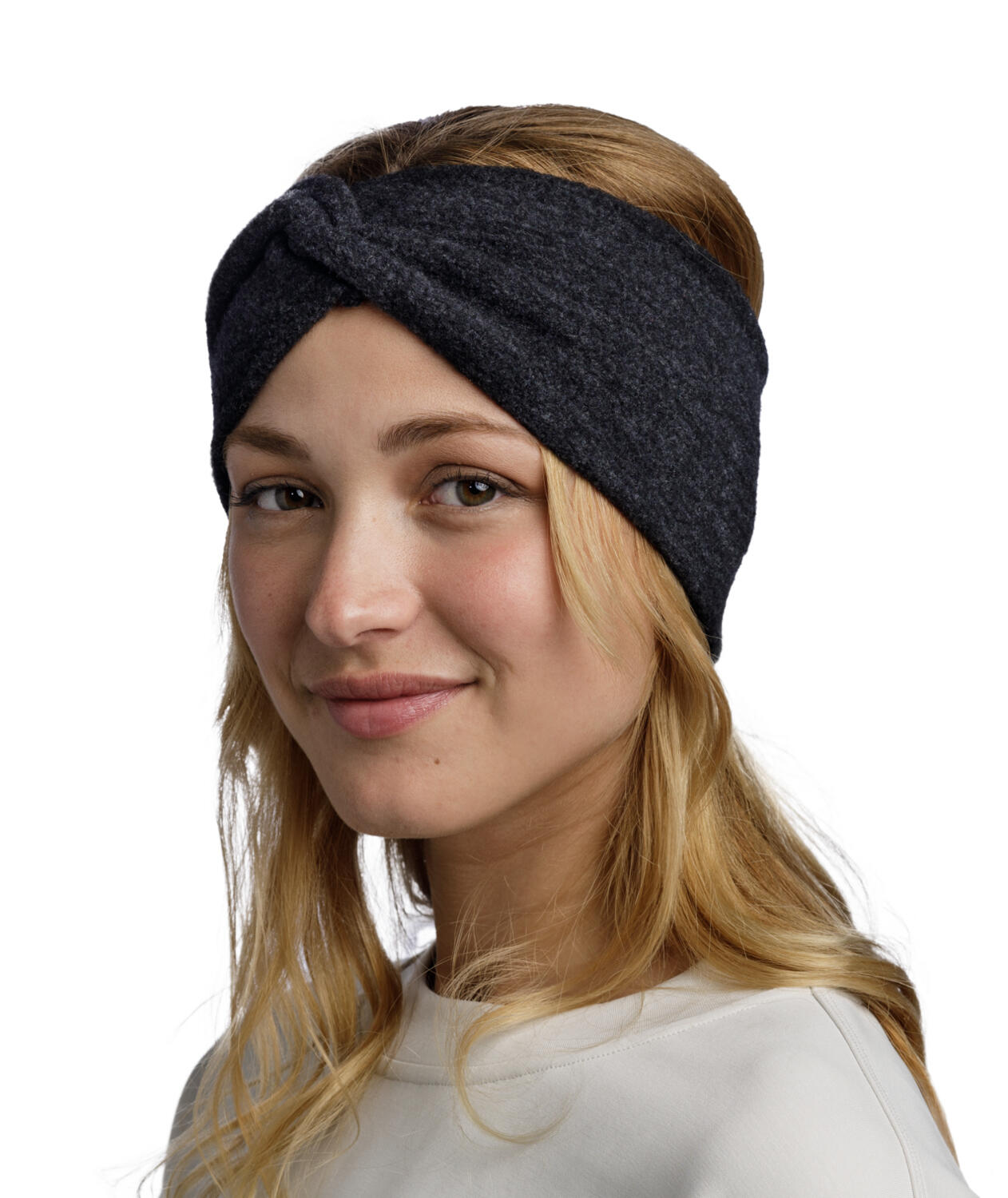Bandeau polaire en laine mérinos femme Buff Solid 2/6