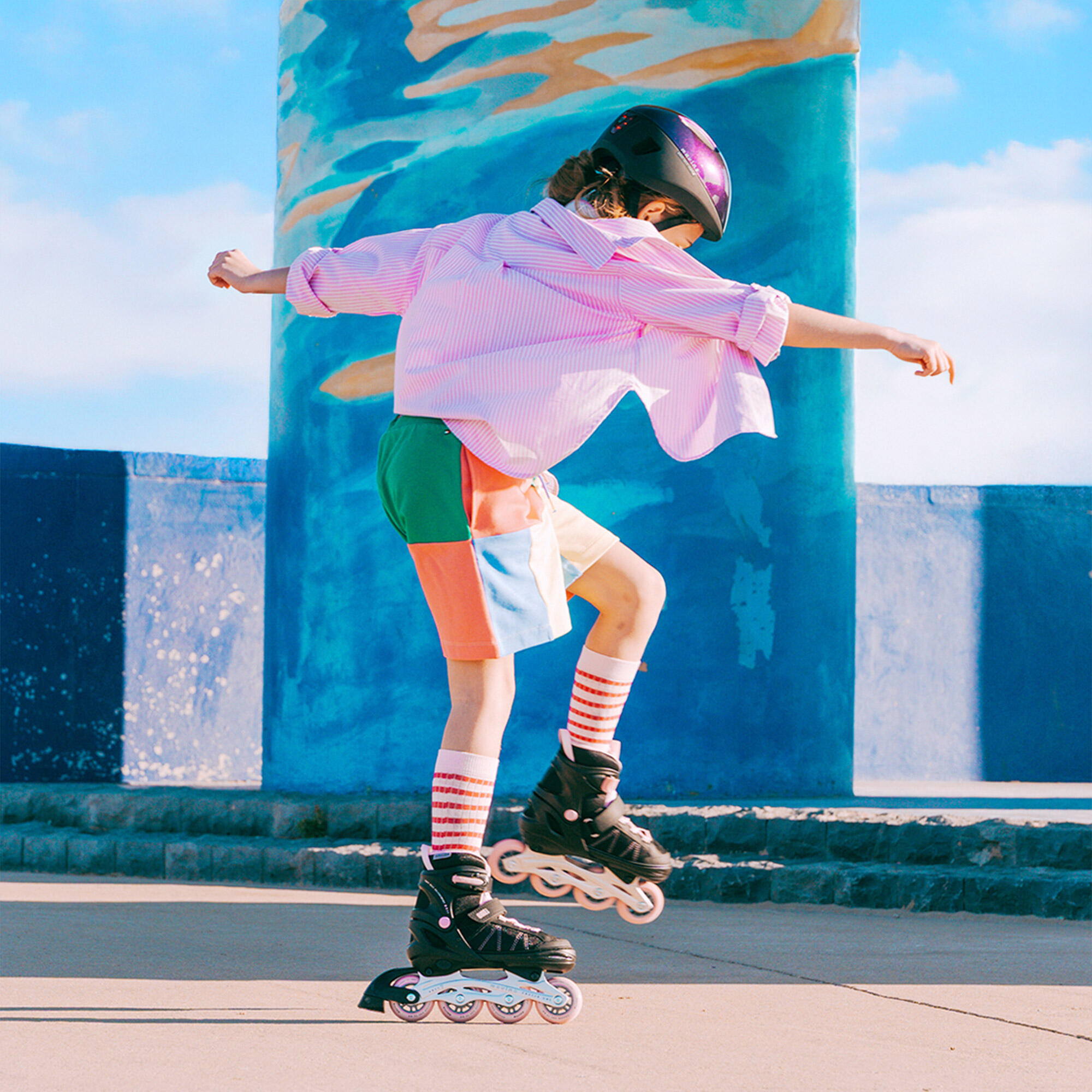 Movino Cruzer One UT-P707 patines fitness ajustables para niños, rosa 2/8