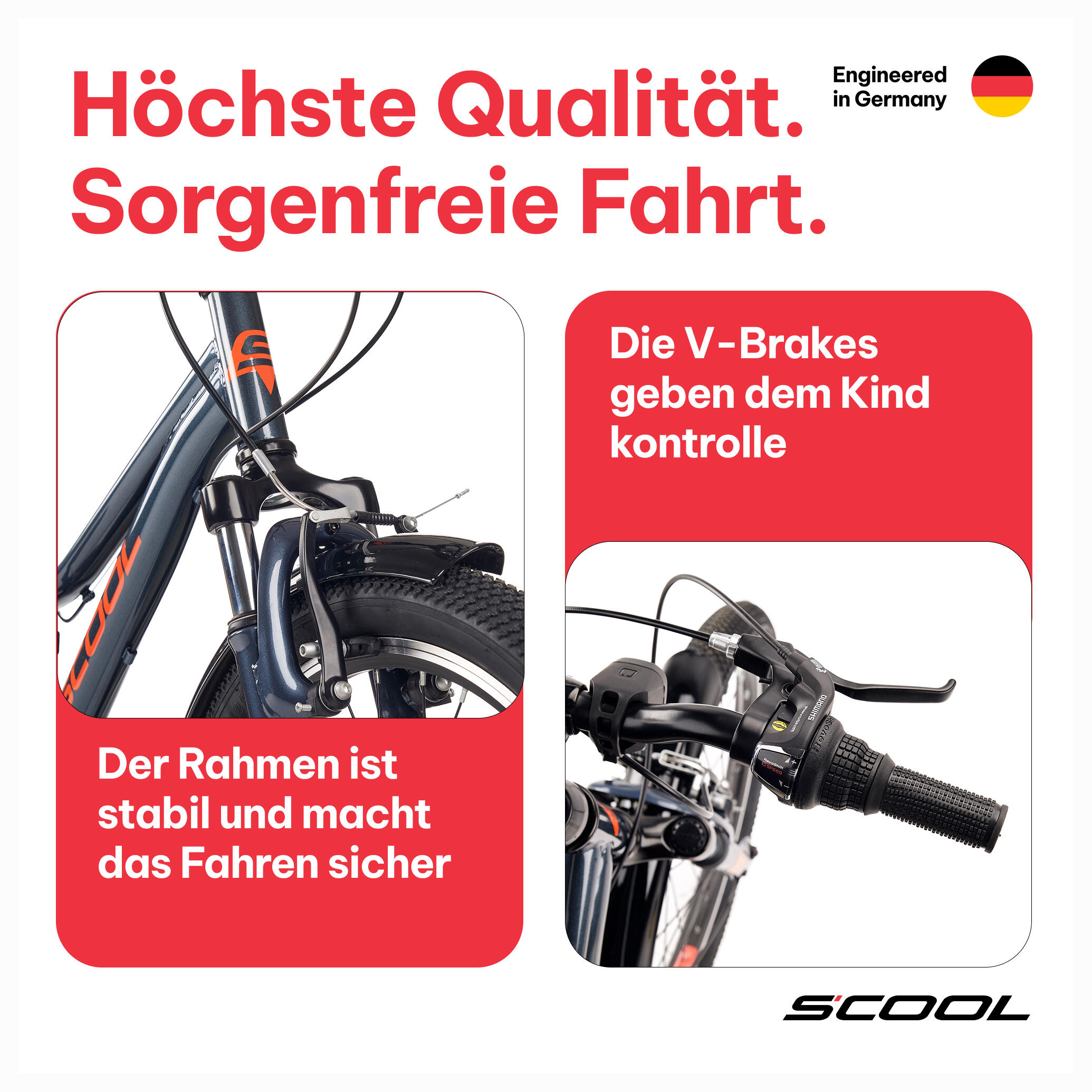 troX, 20 Zoll Kinderfahrrad, 6-Gang, Dunkelgrau/Orange, 115–135 cm 3/7