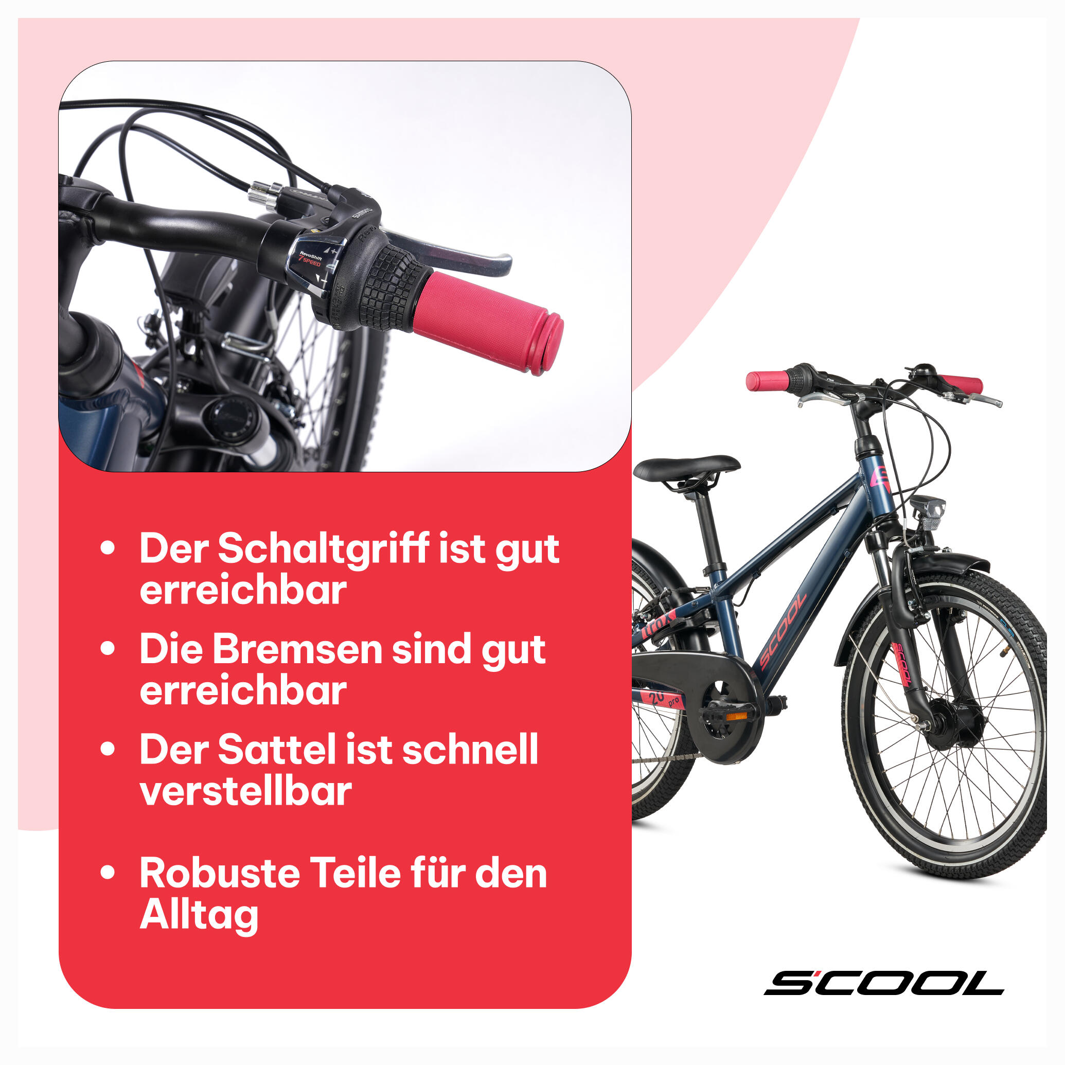 Kinderfiets 20/24/26 inch, 7-speed derailleur, troX Pro, aluminium (PRO) extra l 7/7