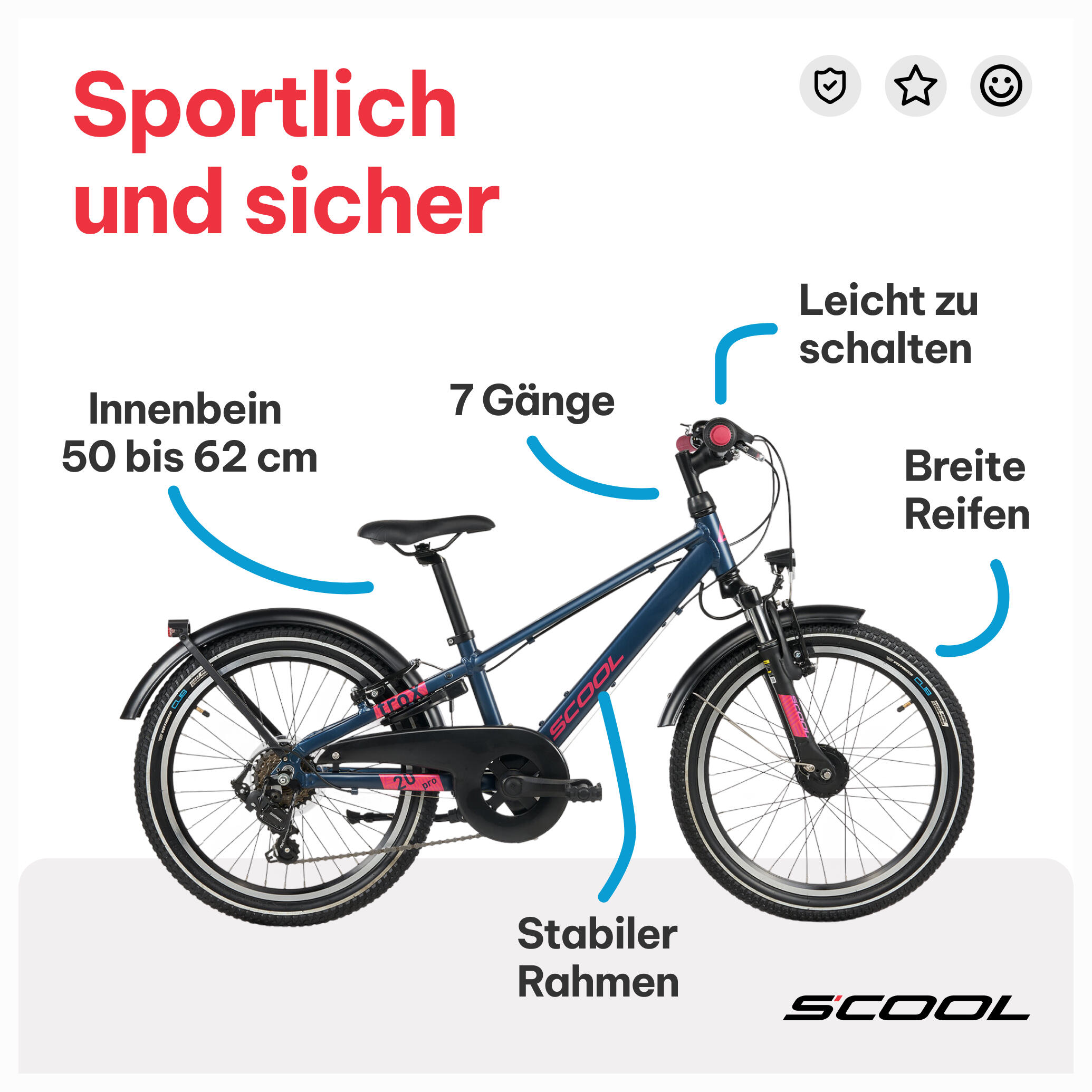 Kinderfiets 20/24/26 inch, 7-speed derailleur, troX Pro, aluminium (PRO) extra l 5/7