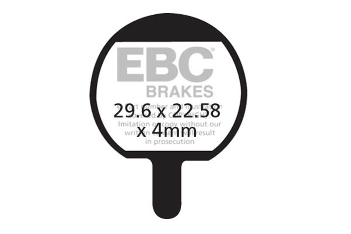 Klocki hamulcowe rowerowe (organiczne wyczynowe) EBC Brakes CFA421R 2/2