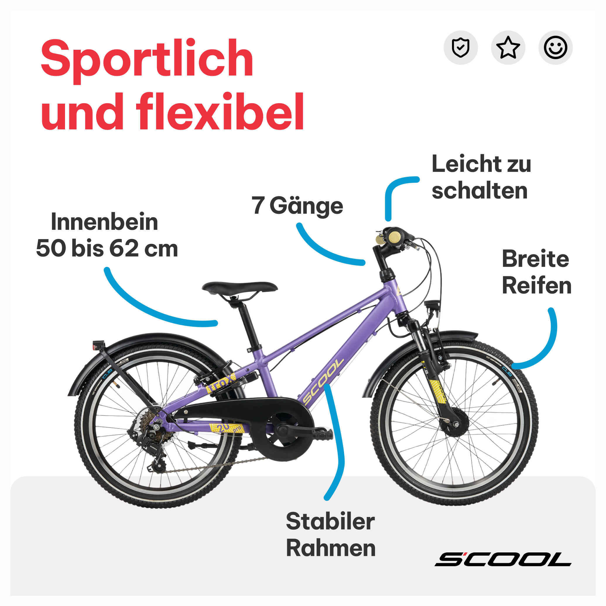 Bicicleta infantil 20/24/26 pulgadas, cambio de 7 velocidades, troX Pro, alumini 5/7