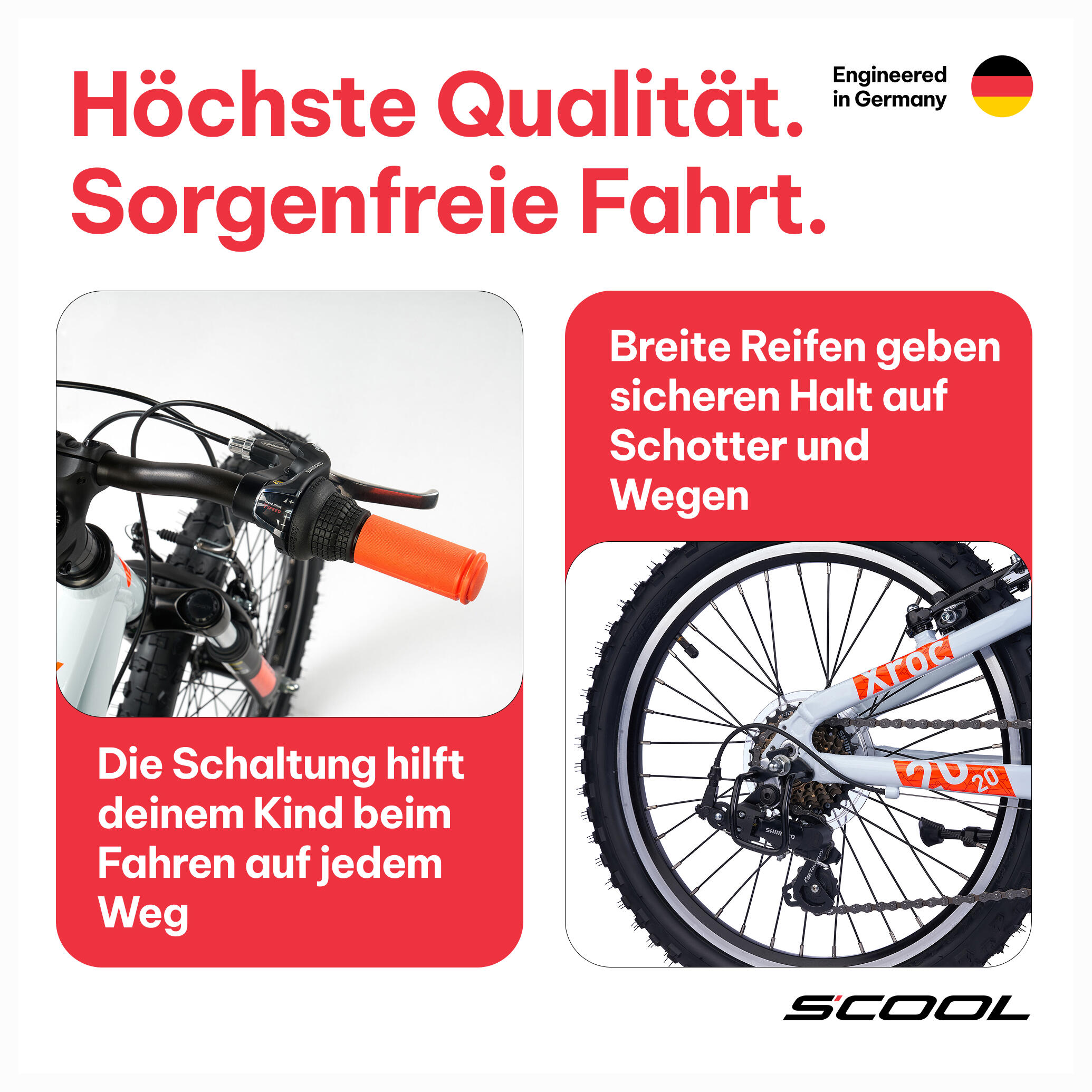 Kinderfiets 20/24/26 inch Xroc Pro 7-speed V-brake vanaf 6 jaar Neon Groen/Oceaa 3/7