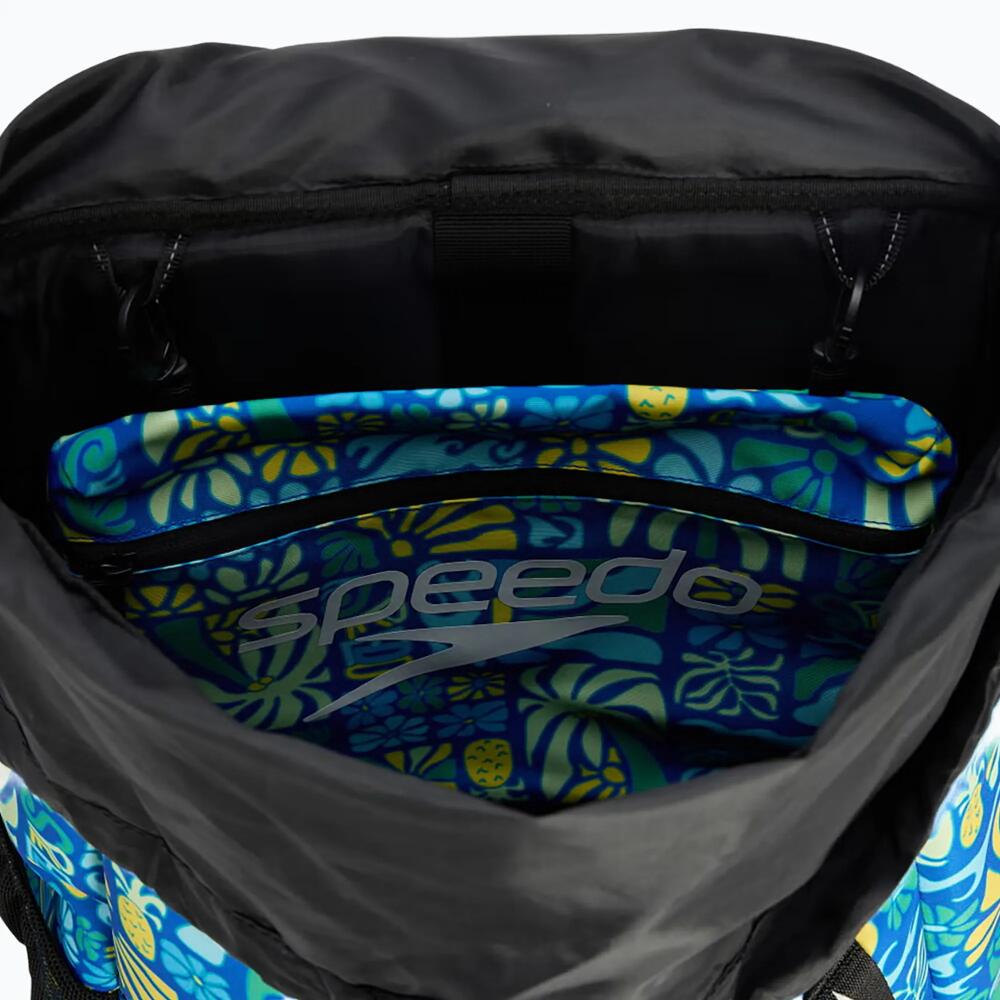 Mochila Speedo Team 35 L con estampado azul/verde 7/7