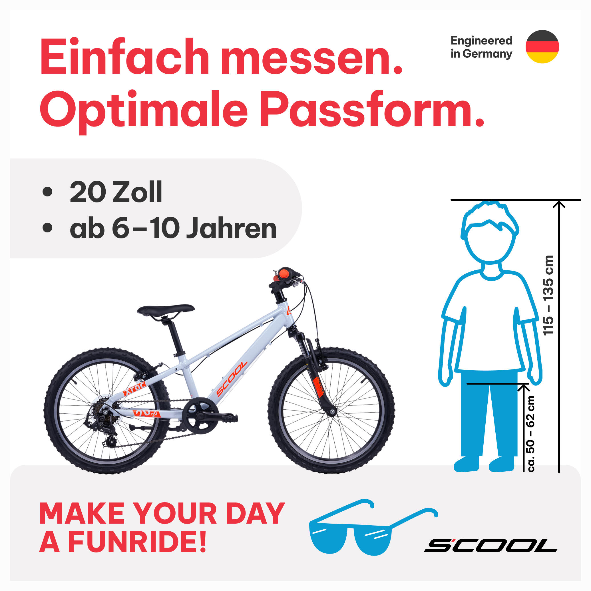 Xroc pro, 20 Zoll Kinderfahrrad, 7-Gang, Grau/Neonorange, 115135 cm |  Decathlon