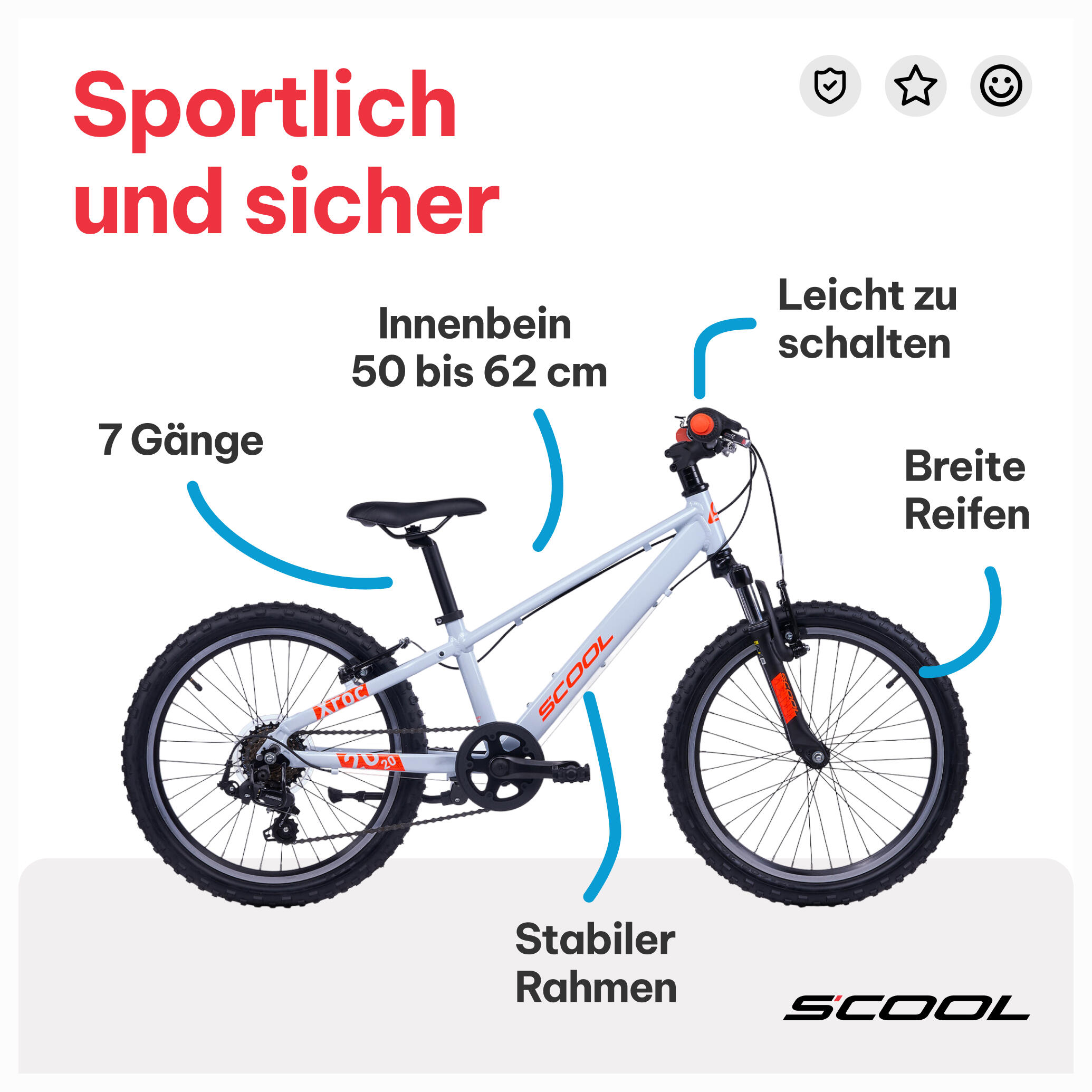 Kinderfiets 20/24/26 inch Xroc Pro 7-speed V-brake vanaf 6 jaar Neon Groen/Oceaa 5/7