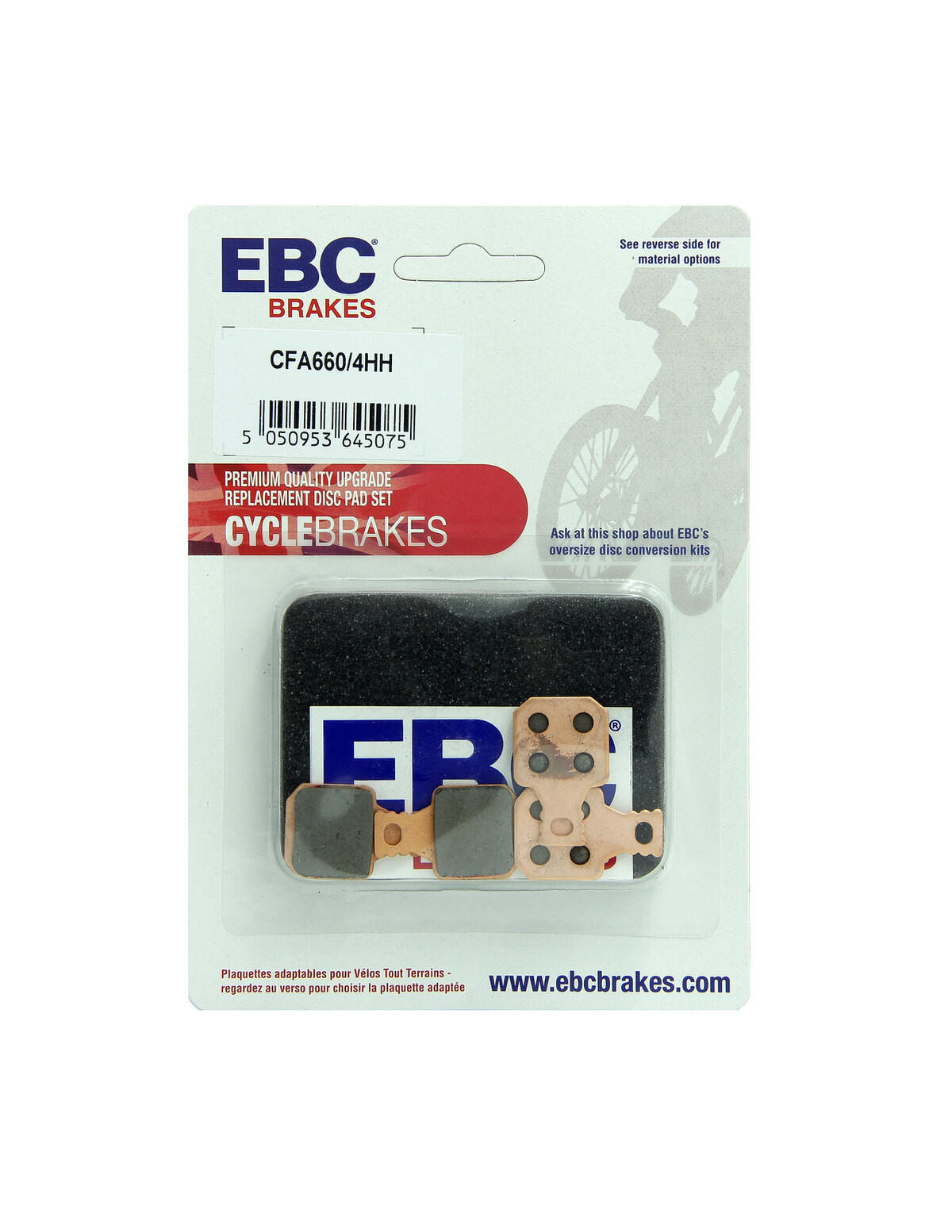 Klocki hamulcowe rowerowe (spiekane) EBC Brakes CFA660/4HH 2/2