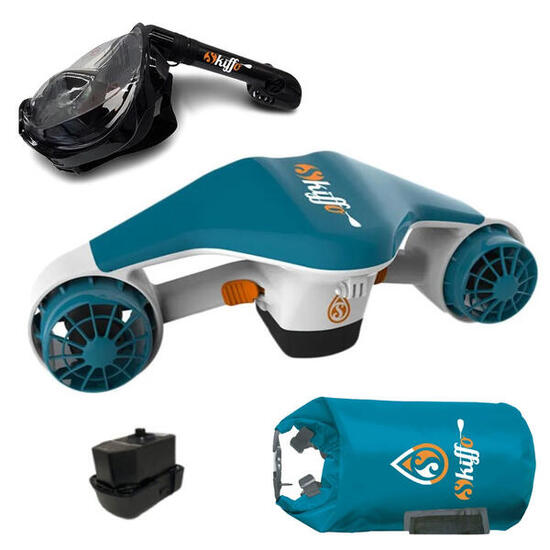 Scooter subacqueo con accessori - maschera snorkel borsa 1 batteria