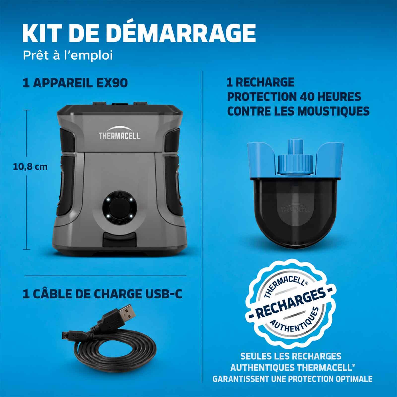 Répulsif anti‑moustiques Thermacell EX90 – Batterie rechargeable - Zone 29 m² 6/7