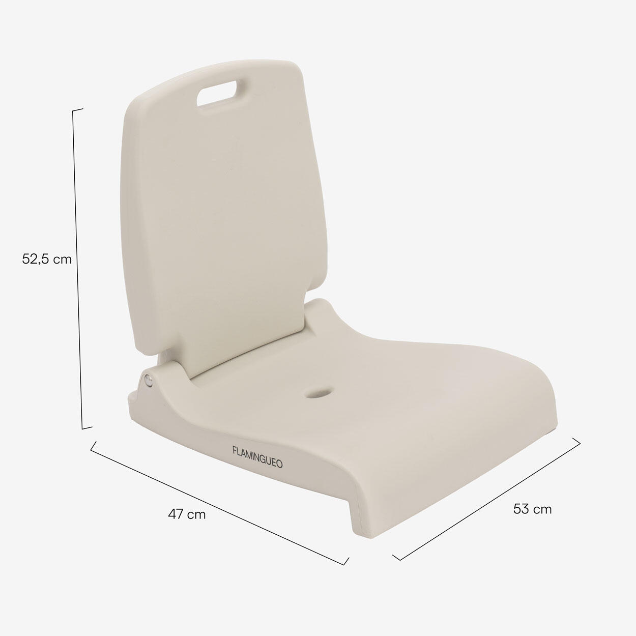 Flamingueo asiento plegable borde piscina beige 5/5