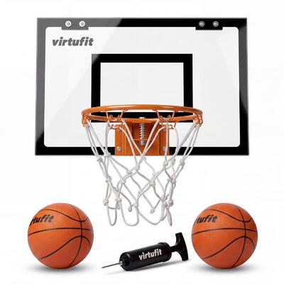 Basketbalbord - pro mini basketbalbord met 2 ballen en pomp - zwart