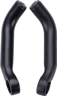 Estremità del manubrio nere curve classiche BBB 3/3