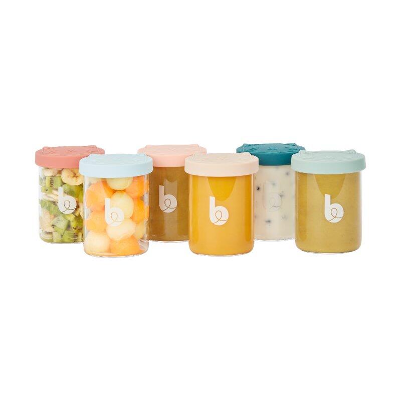 BABYMOOV Skleněné misky s víčky ISY BOWLS 6x 250ml