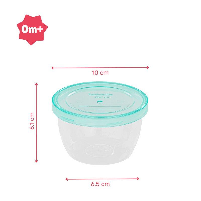 Misky s víčky MAXI FUN COLORS 250ml sada 12ks 3/5