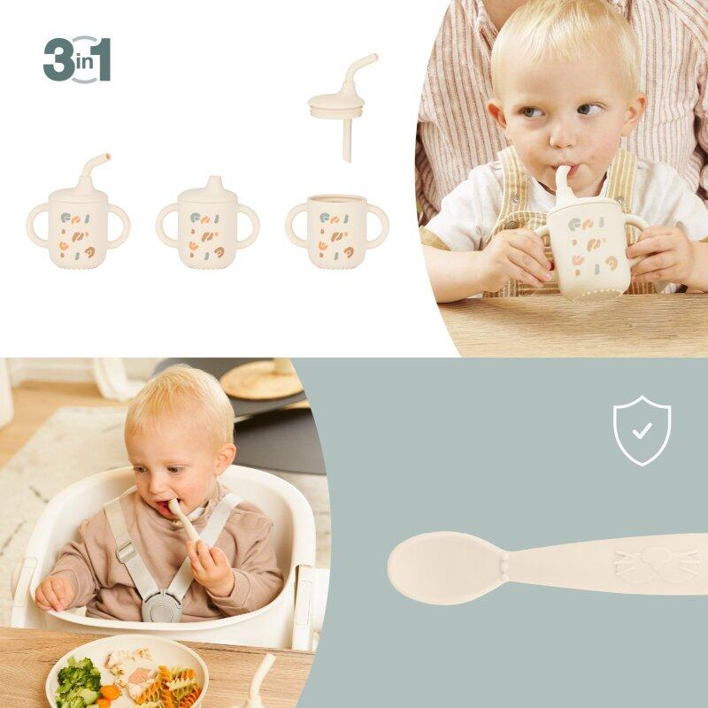 Silikonová jídelní sada Grown-Up MEAL SET Little Roar 5/7