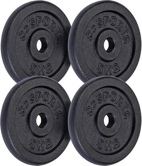 Hantelscheiben Gusseisen 30/31 mm 20 KG (4 x 5 KG)