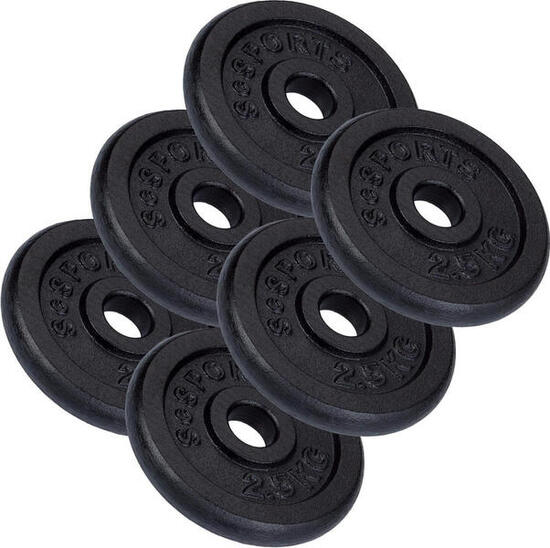 Disques de musculation en fonte 6x2.5kg