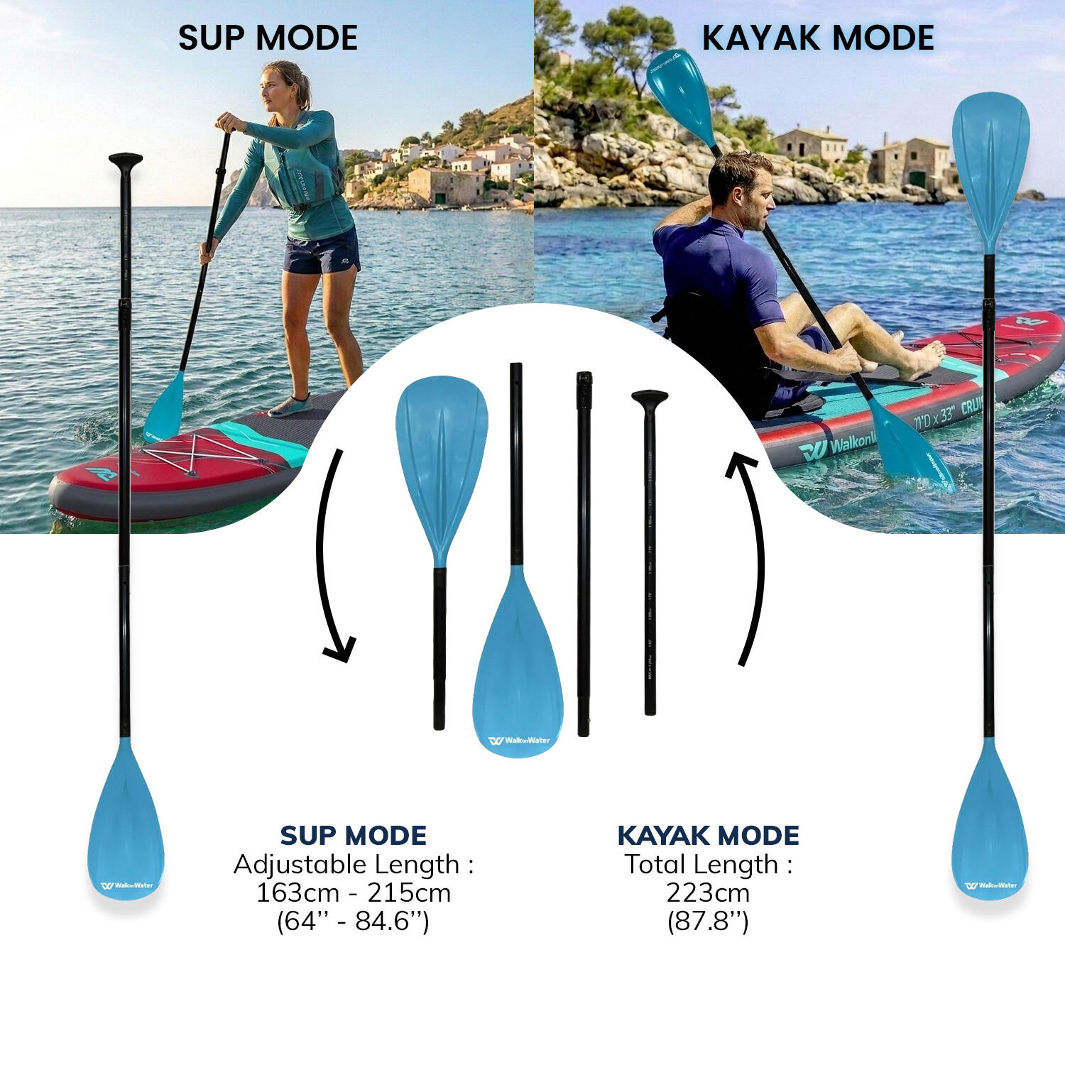 PAGAIE SUP/KAYAK CONVERTIBLE DUAL TECH 2-EN-1 VARIO 2/7