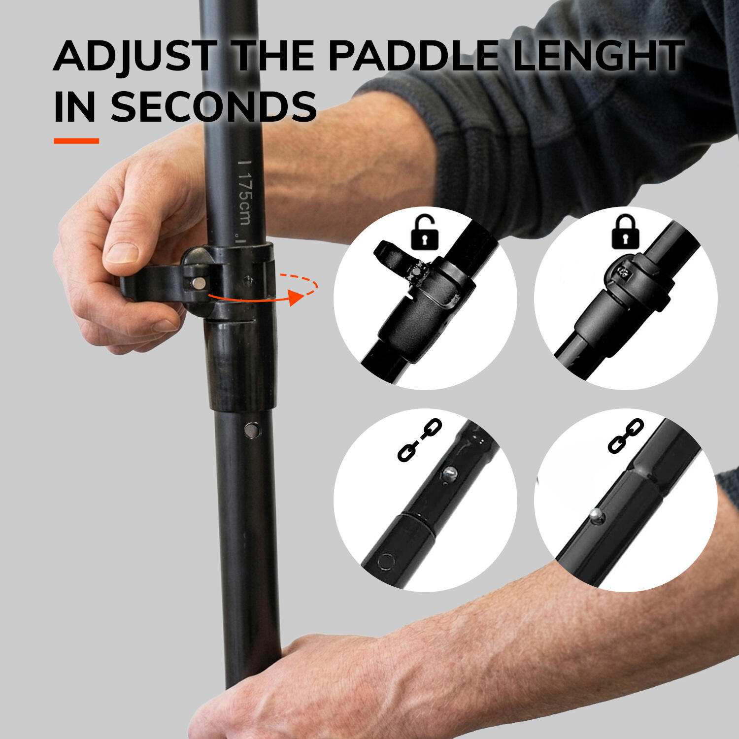 PAGAIE SUP/KAYAK CONVERTIBLE DUAL TECH 2-EN-1 VARIO 4/7