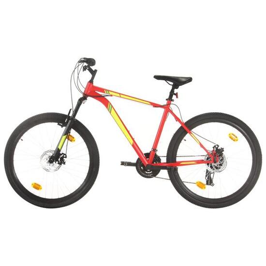 VidaXL VTT 21 vitesses, roues 27,5 pouces, cadre 42 cm, rouge