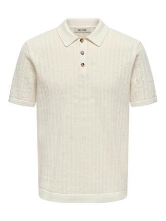 polo manches courtes Onsmoon Reg 12 Ss Polo Knit Noos HOMME blanc