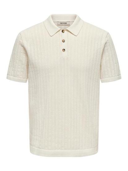 polo manches courtes Onsmoon Reg 12 Ss Polo Knit Noos HOMME blanc
