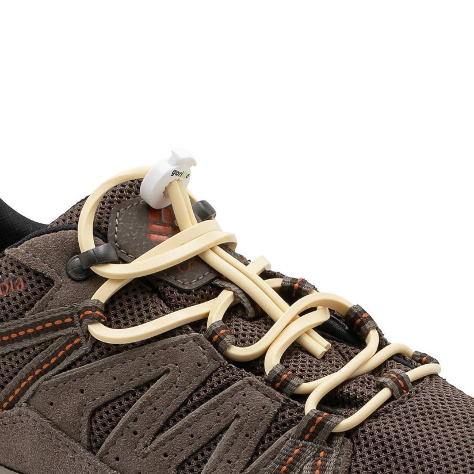 Lacets Ronds Élastiques Pour Chaussure De Randonnée Silicone sable 2/6