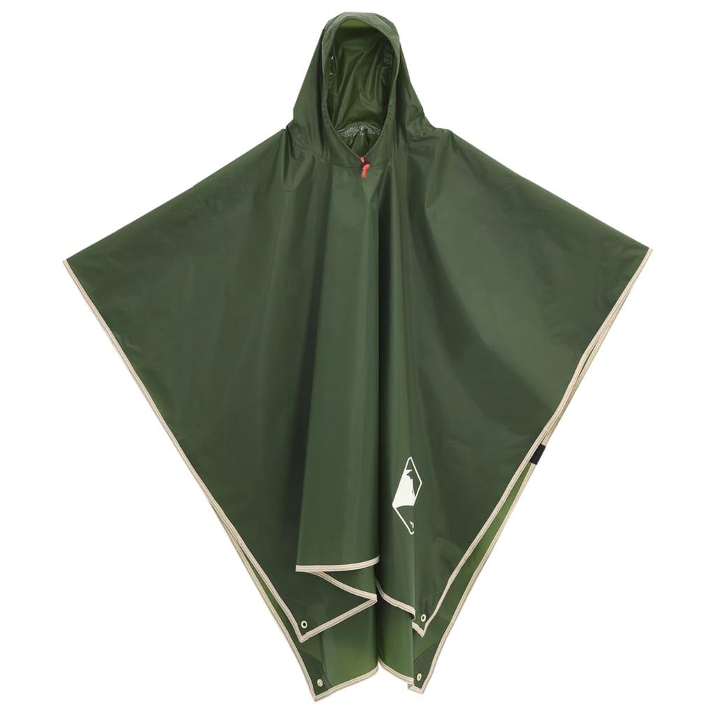 Vidaxx poncho de pluie avec capuche design 2 en 1 223x145 cm vert 2/3