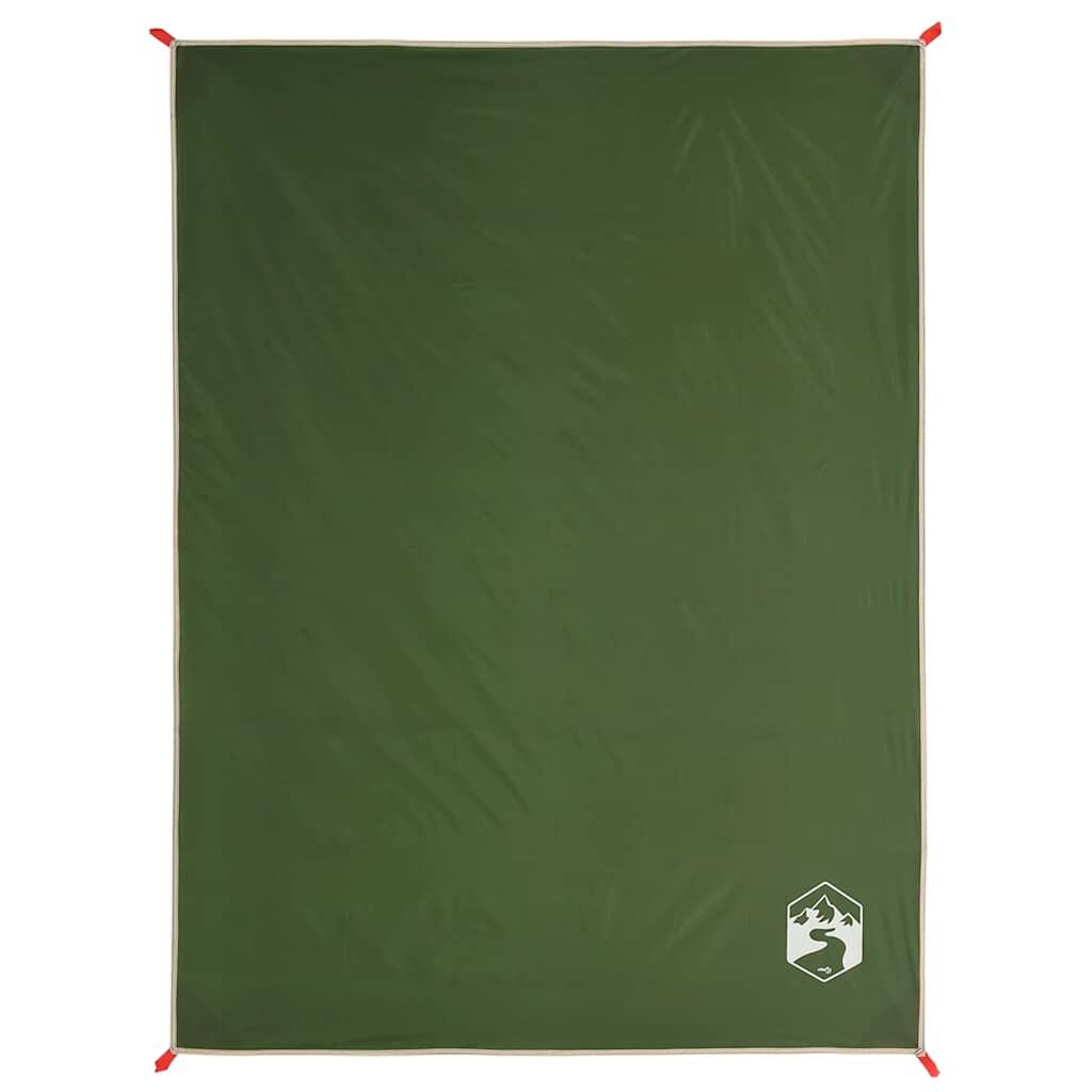 VidaXL Picknickdecke 205x155 cm grün mit Heringen 2/3