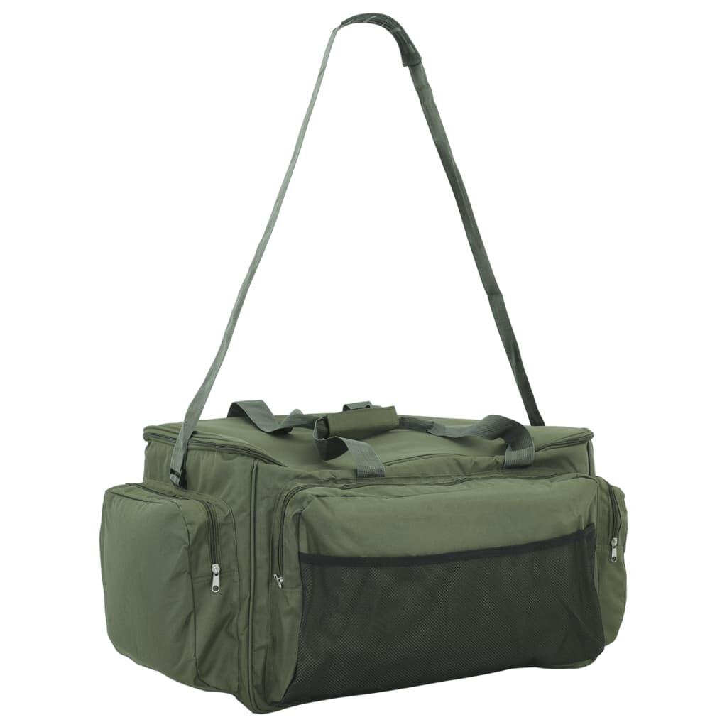Bolsa de pesca VidaXL Vistas impermeable Oxford verde oscuro 2/3