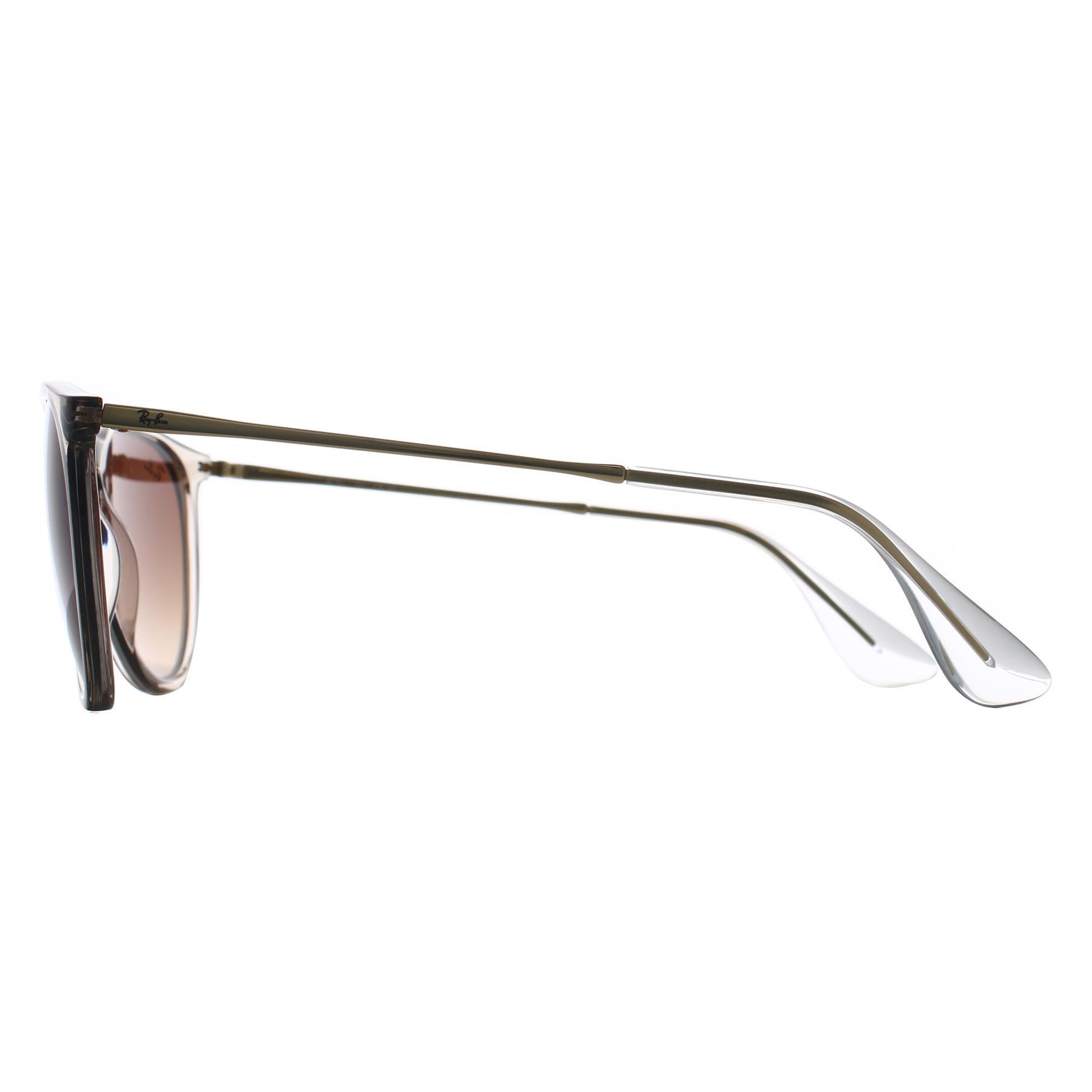 Ray-Ban Round Womens Transparent Light Brown Brown Gradient RB4171 Erika 3/6