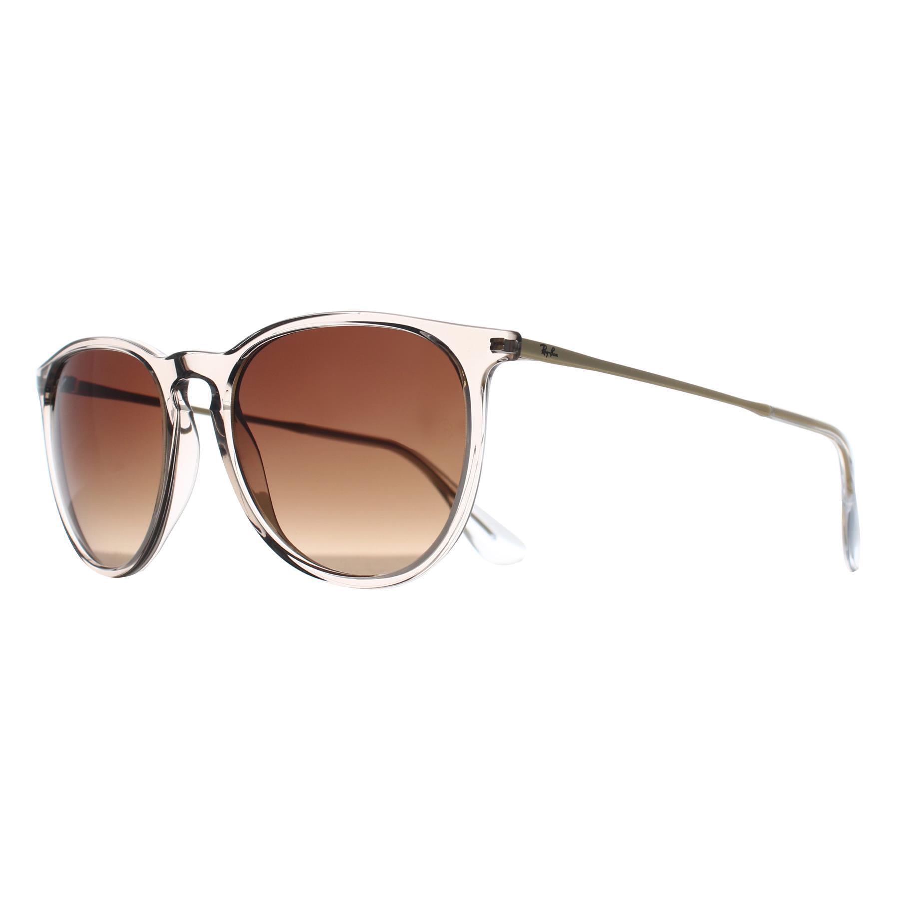 Ray-Ban Round Womens Transparent Light Brown Brown Gradient RB4171 Erika 2/6