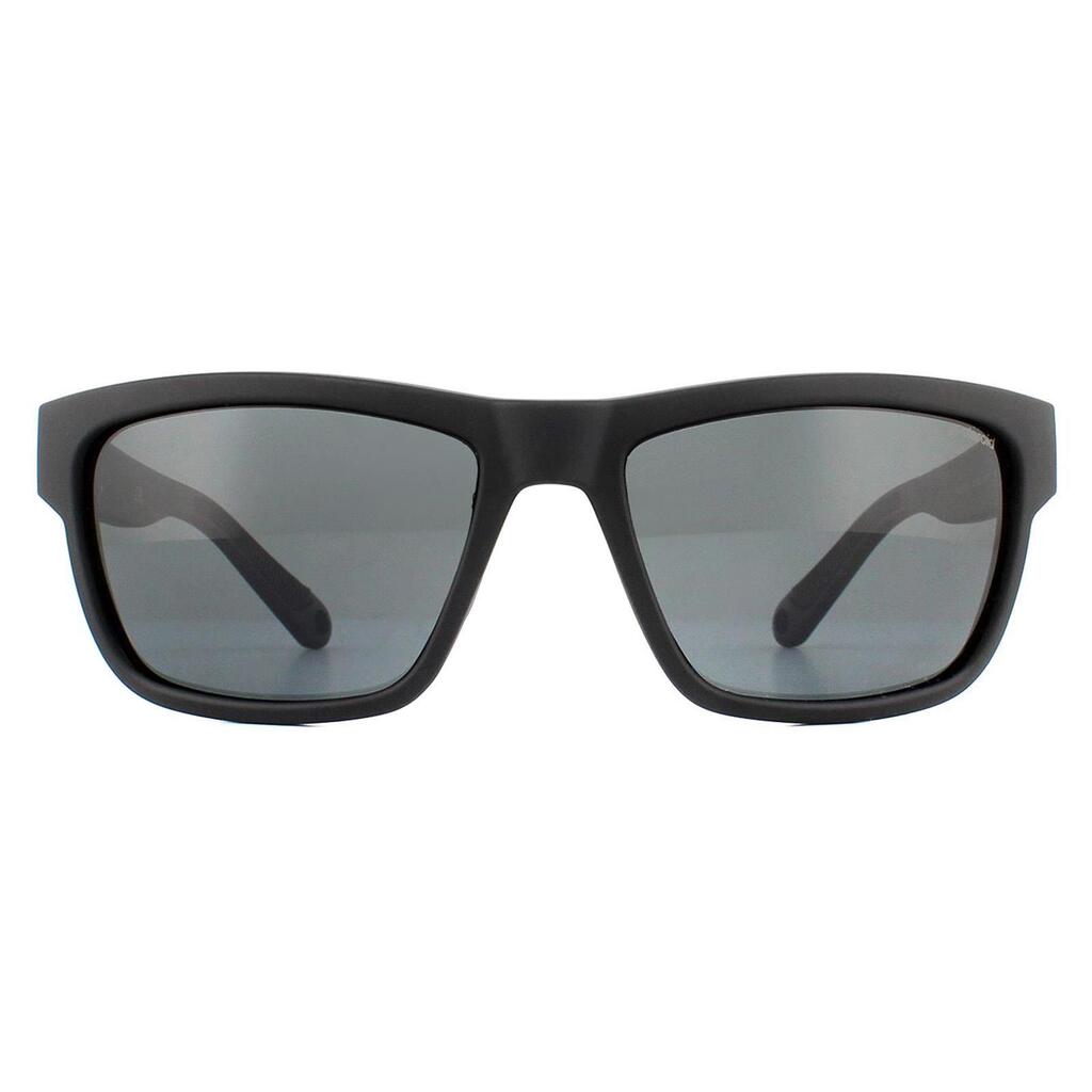 Polaroid Sport Wrap Mens Black Grey Polarized Sunglasses