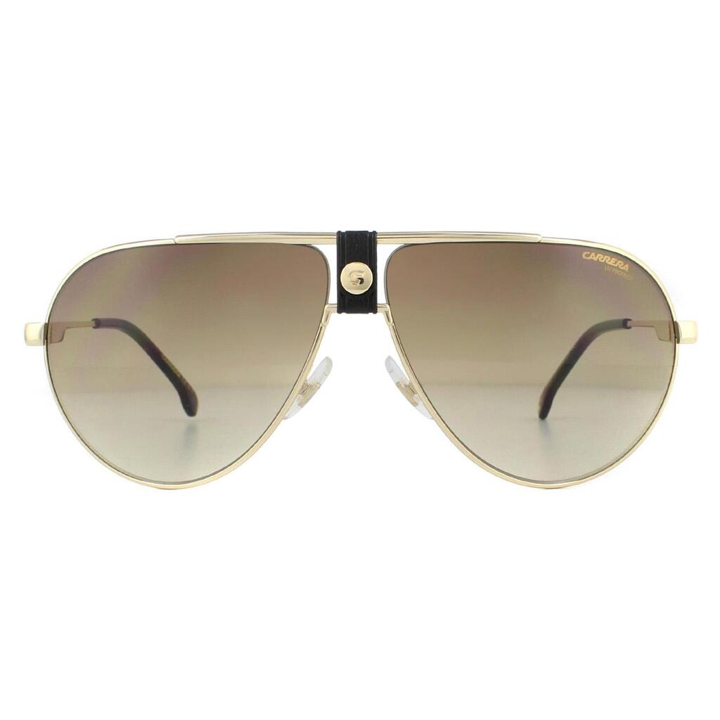 Carrera Aviator Mens Gold Brown Gradient Sunglasses