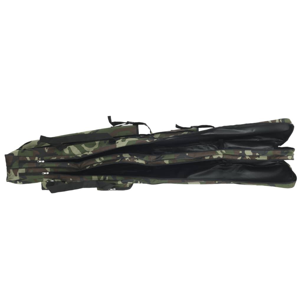 VidaXL Bolsa para Cañas 150 cm Camuflaje Verde Oxford 600D. 2/3