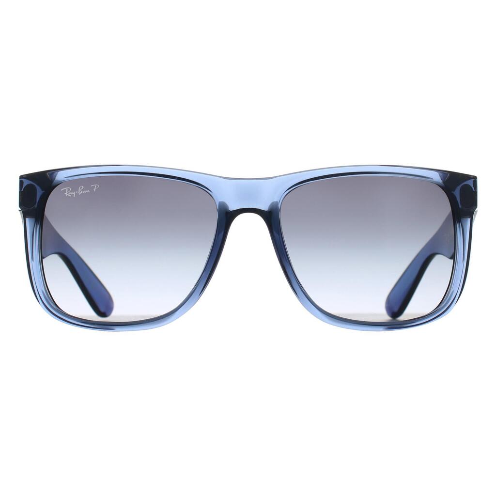 Ray-Ban Rectangle Unisex Transparent Blue Grey Gradient Polarized RB4165 Justin