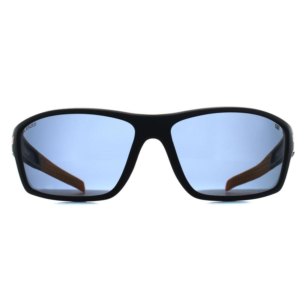 Caterpillar Wrap Mens Matte Navy Solid Smoke Polarized CTS-8020
